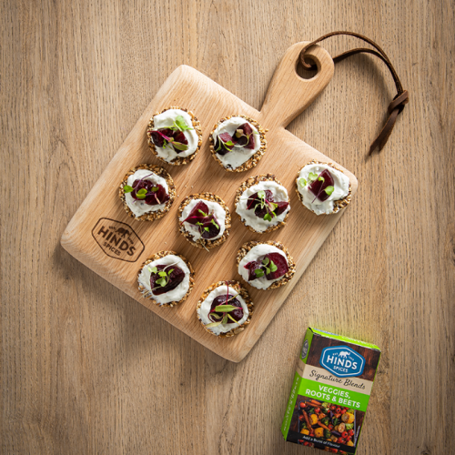 Beetroot and Goat’s Cheese Mousse with Seed Crackers