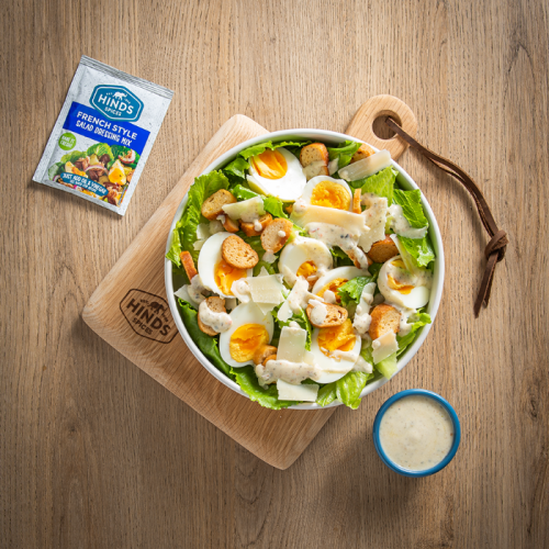 Classic Caesar Salad Topped with French Style Salad Dressing Mix