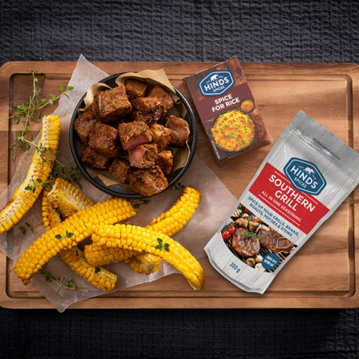 Air Fryer Sirloin Steak Bites and Corn Riblets