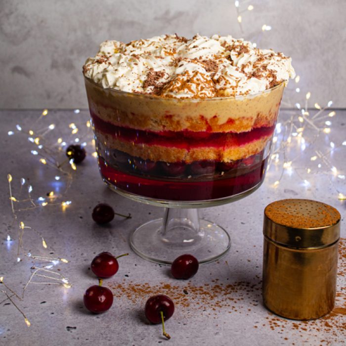 Ginger-Cinnamon-Trifle-With-Cherries