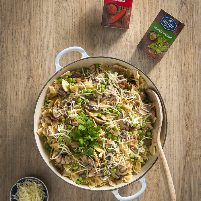 Hinds Spices MUSHROOM & PEA PASTA