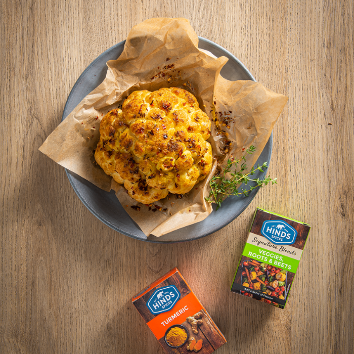 Whole Roasted Turmeric Spiced Cauliflower